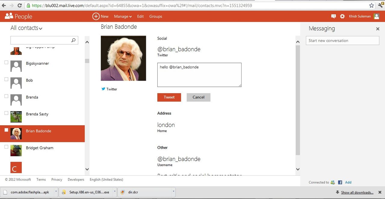 Outlook - Social networking