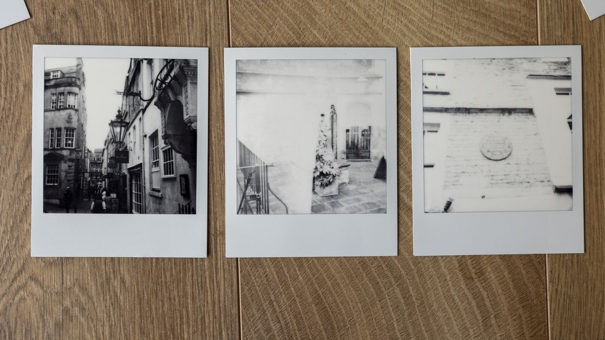 Three B&amp;W exposures taken with the Polaroid Flip