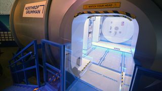 Visitors to Space Center Houston can now step inside Northrop Grumman's early mockup of a lunar orbit habitat.