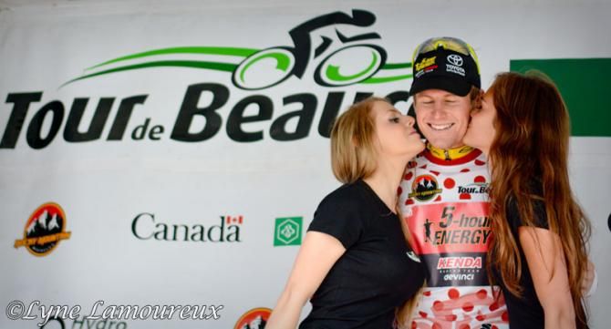 Kisses for Jim Stemper (5-hr Energy) who remains in the polka-dot jersey