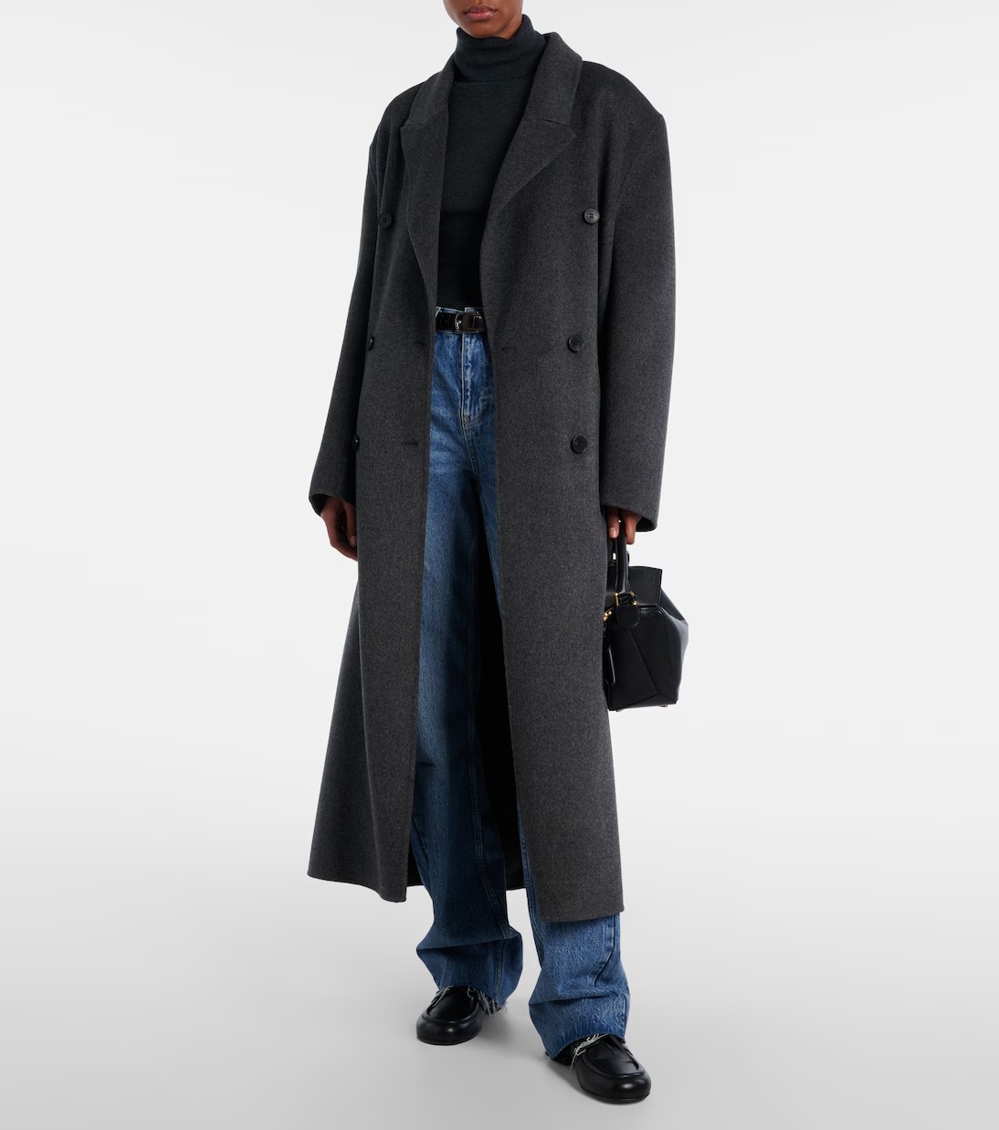 The Frankie Shop, Gaia double-breasted wool-blend coat