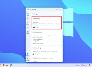PC Manager boost setting