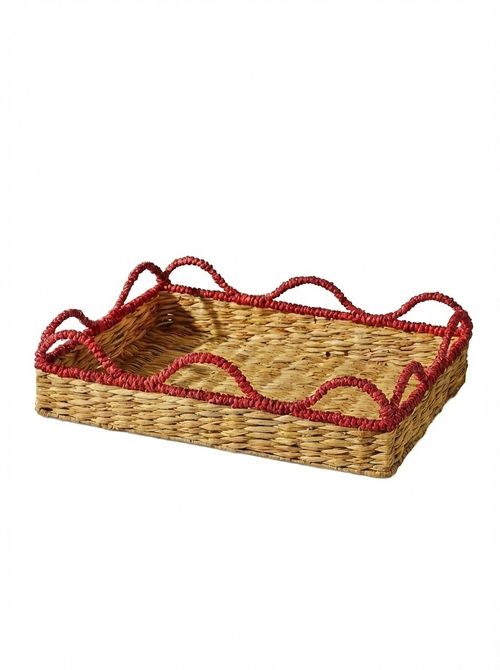 Woven Red Wiggle Edge Tray