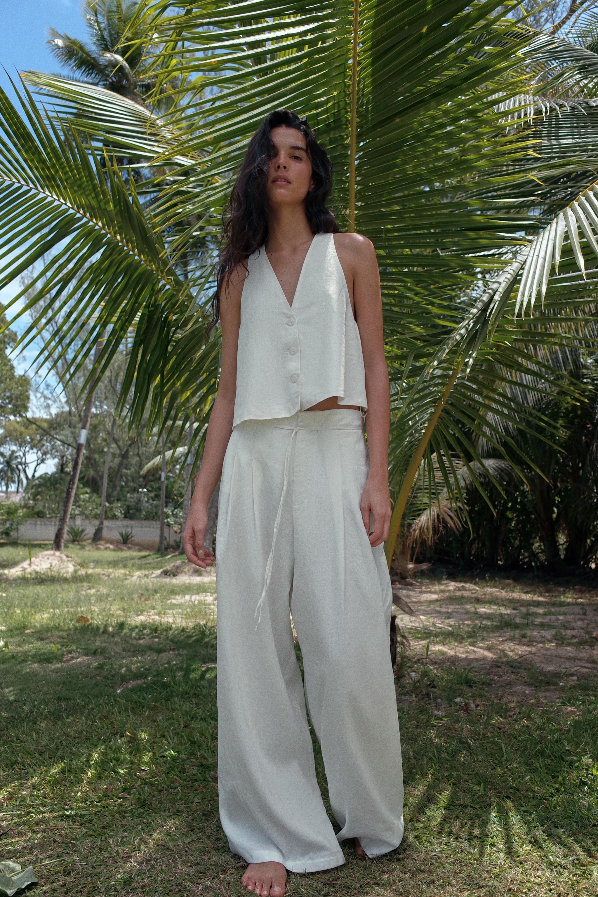 Wide Darted Trousers