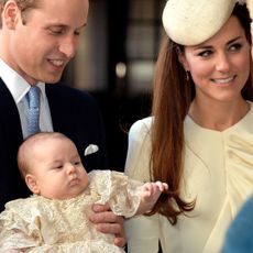 Prince William and Princess Kate at Prince George's christening