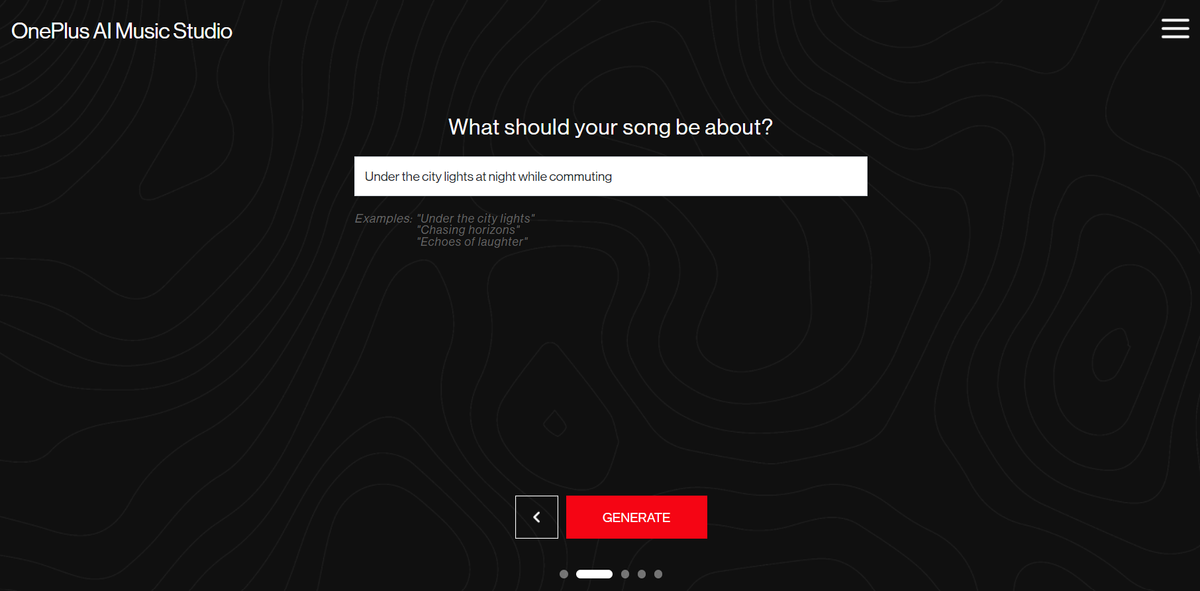 Oneplus AI music studio song description field
