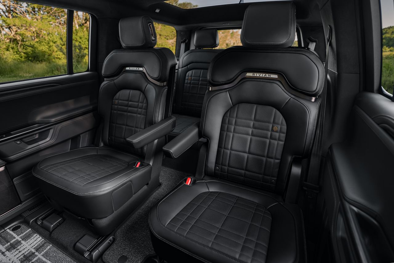 The new second row seating in the Rivian R1S