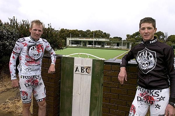 Easy as ABC: Rock Racings's Aaron Kemps (left) and David Tanner are bowling along on the Jayco Herald Sun Tour.