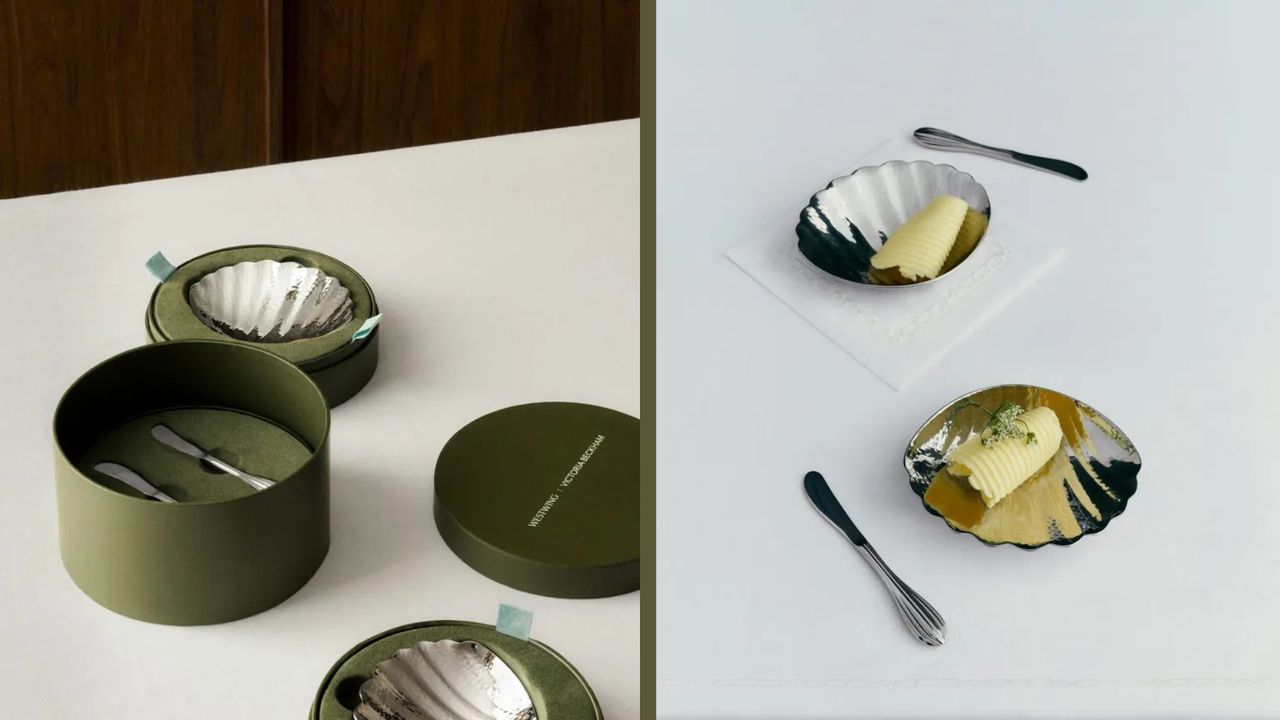 Victoria Beckham x Westwing collection of tableware on a white table