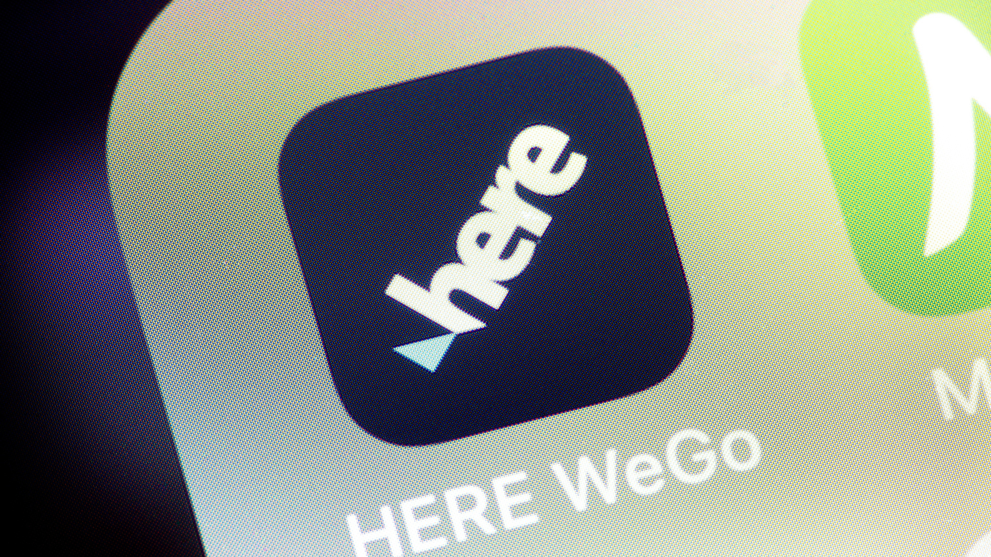 here wego logo on smartphone screen