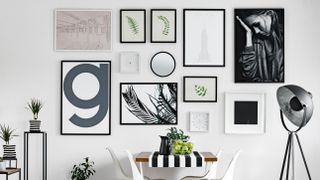 Gallery wall in living room