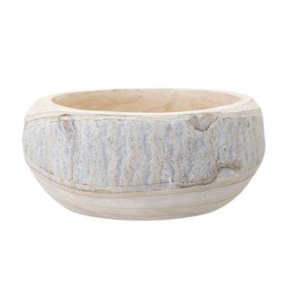 Bloomingville Decorative Hand-Carved Paulownia Wood Bowl