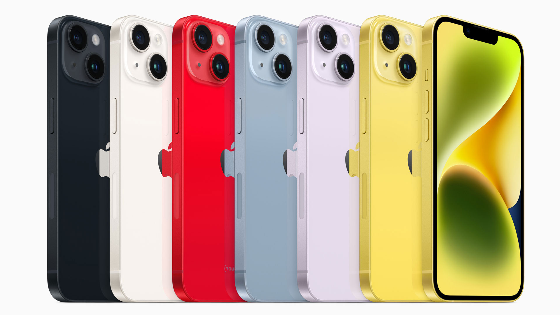 Gama de colores del iPhone 14 de Apple