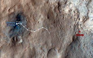 Curiosity Traverse Map Through Sol 43
