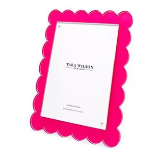 bright pink scalloped picture frame