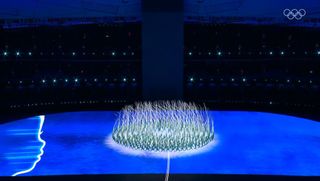 The Beijing 2022 Winter Olympics display.