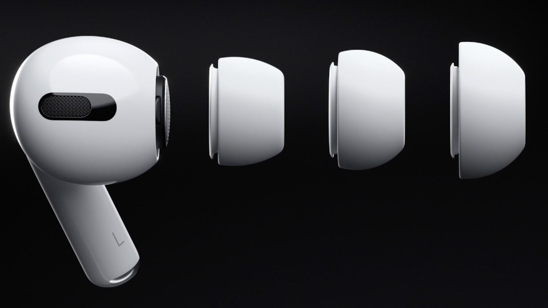 AirPods Pro hadir dengan eartip silikon, peningkatan dari aslinya.