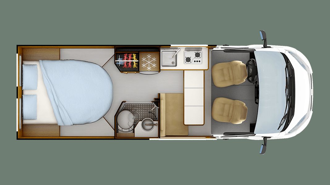 Onboard the Rapido V64 camper van