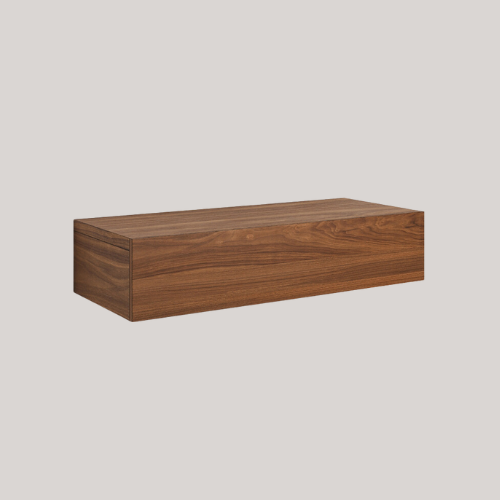 Vesper Solid Walnut 1-Drawer Floating Bedside Table
