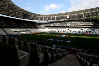 General view inside the Besiktas Stadium ahead of a match against Athletic Club in January 2025.