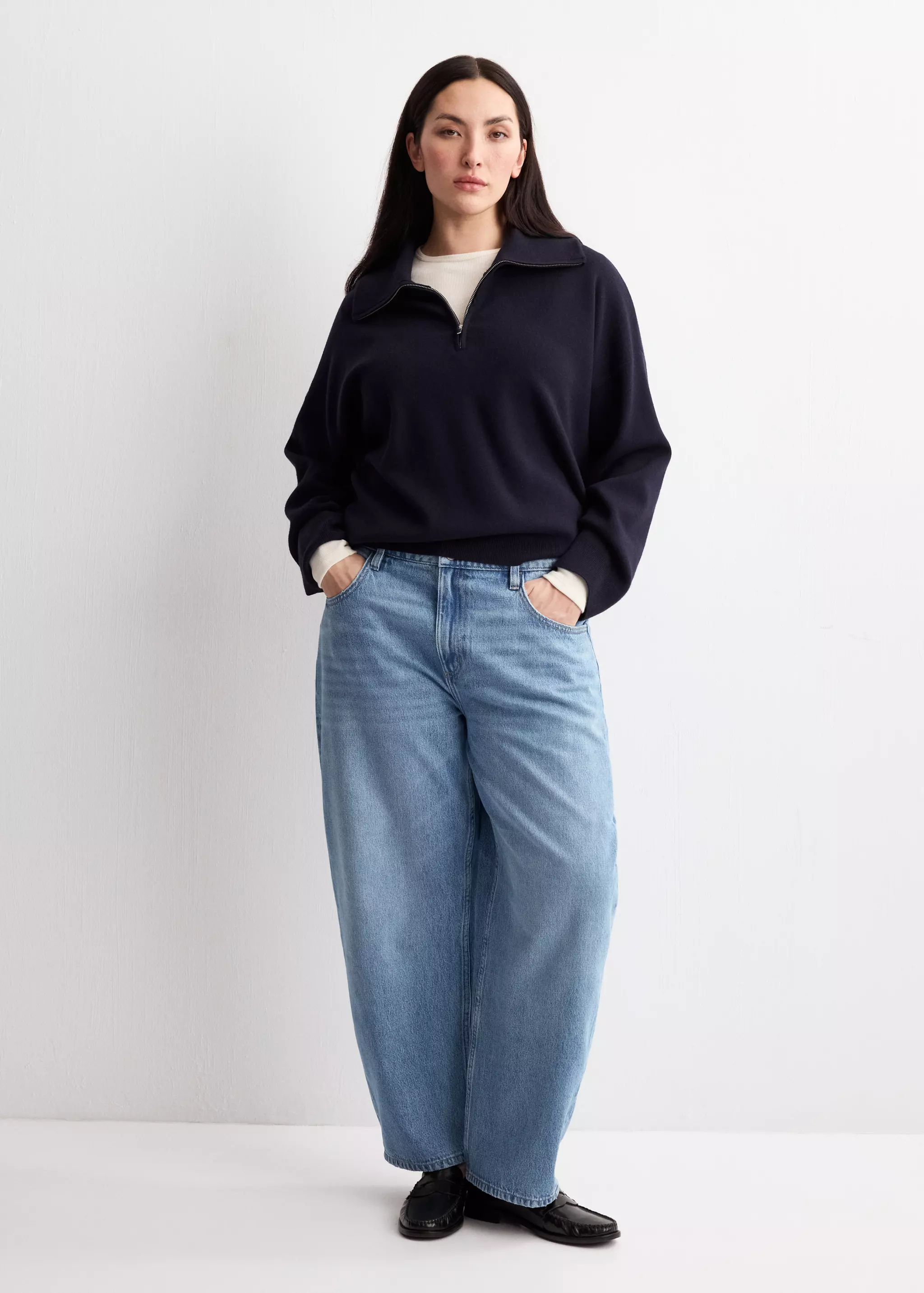 High-Waisted Barrel Jeans - Women | Mango United Kingdom