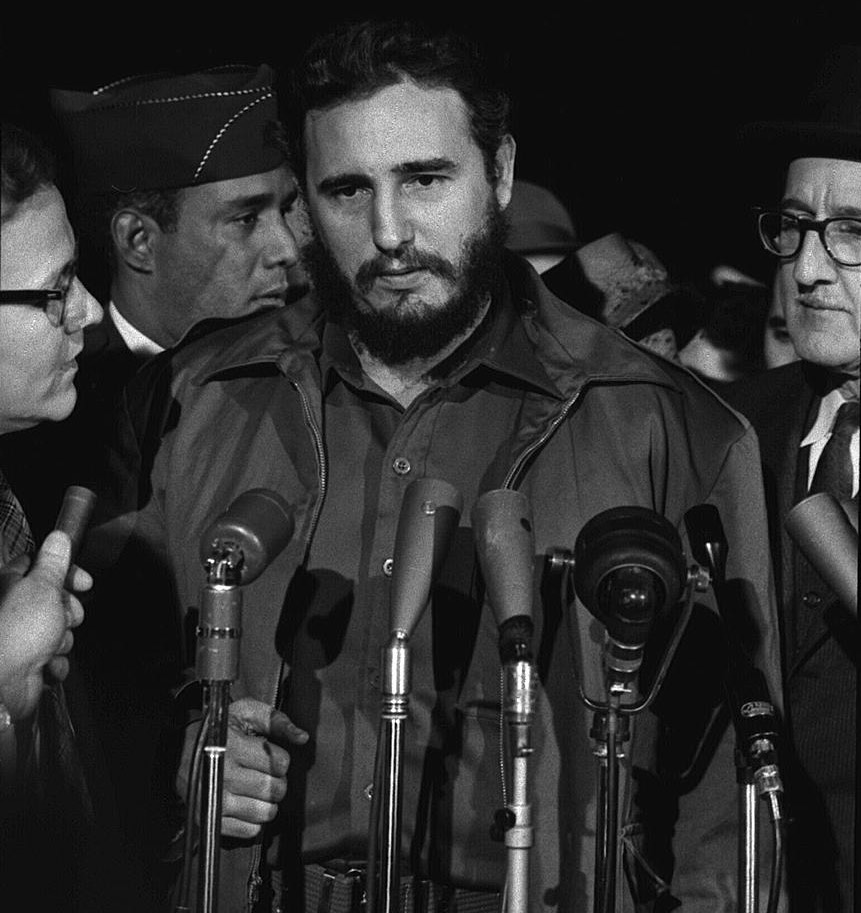 Fidel Castro arrives MATS Terminal, Washington, D.C.