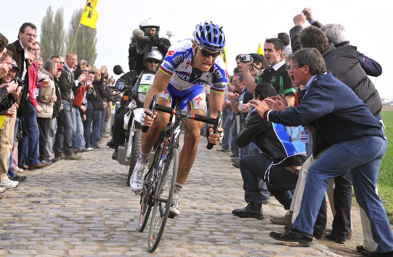 Tom Boonen on the attack in 2009
