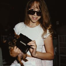 Mariah Carey with puppy