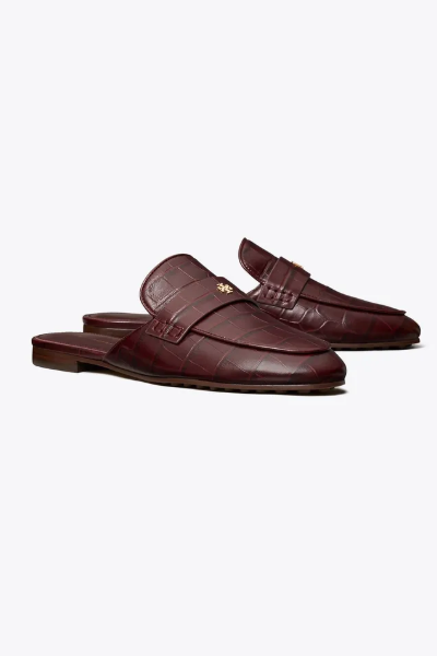 Ballet Backless Loafer in Red, Size 10