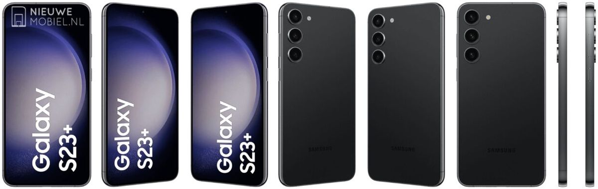 Image of the leaked renders of the Samsung Galaxy S23 Plus model