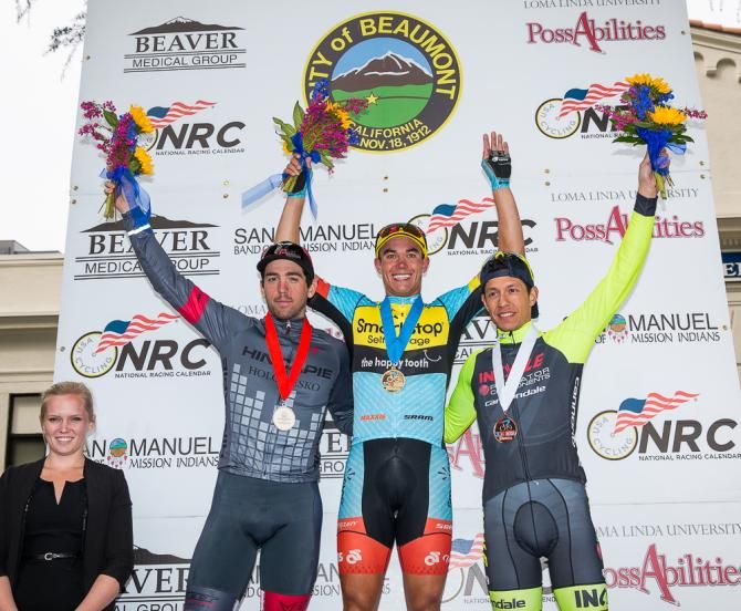 The men's podium after stage 3