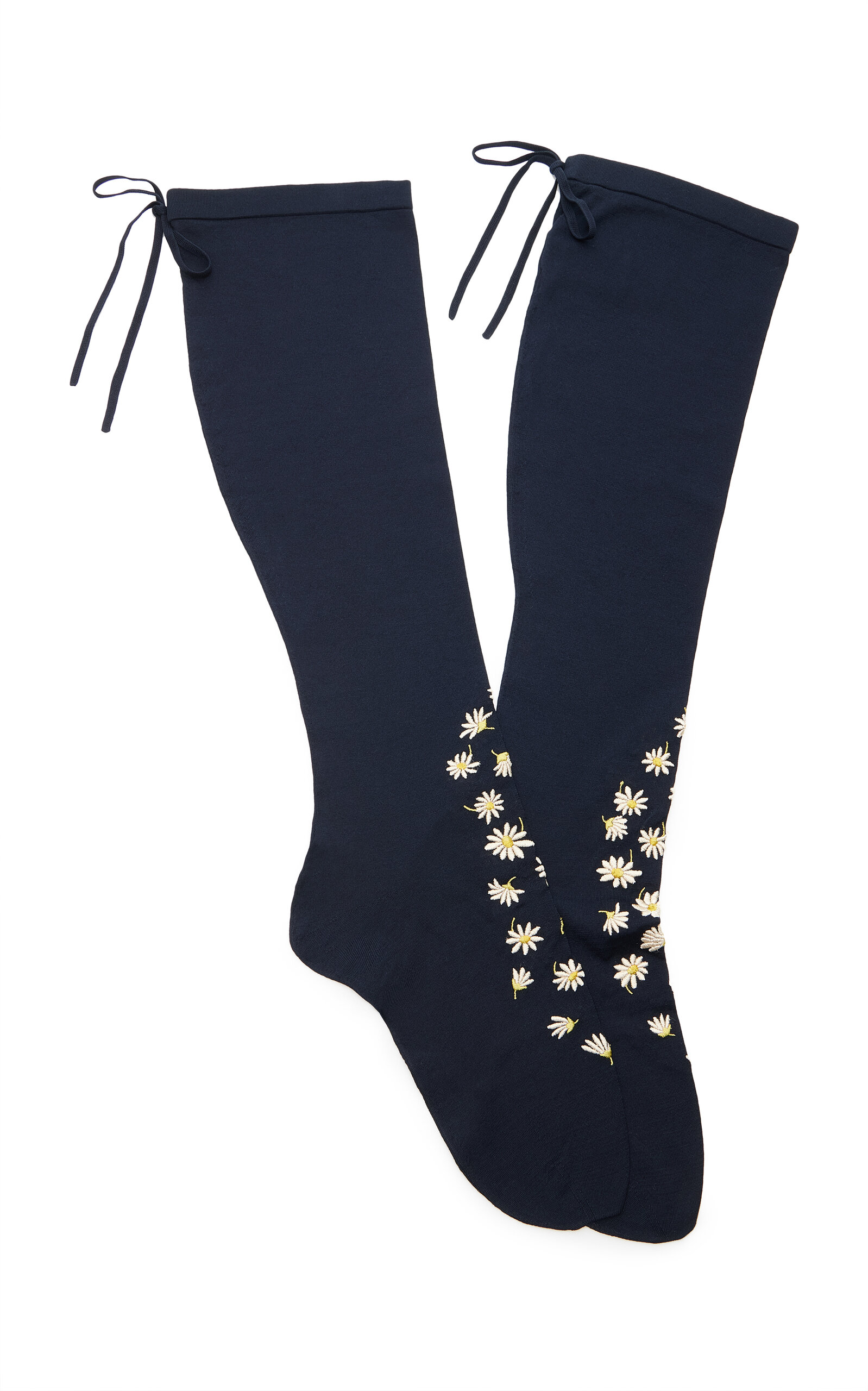 Flower Knee-High Cotton Socks