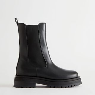 & Other Stories Chunky Chelsea Leather Boots