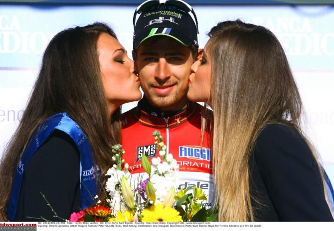 Peter Sagan (Cannondale) in the maglia rosa