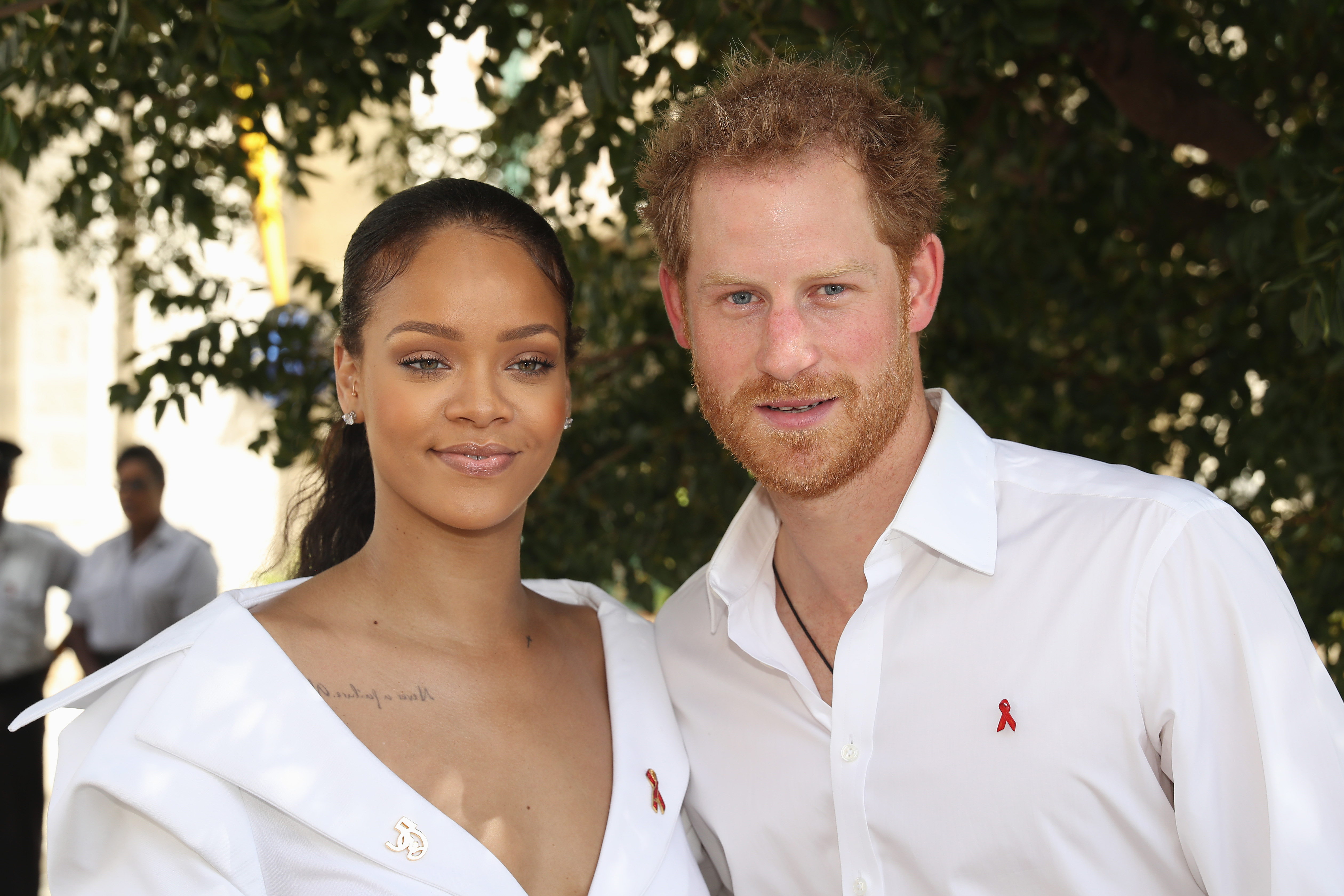 Rihanna and Prince Harry attend the 'Man Aware' event held by the Barbados National HIV/AIDS Commission on the eleventh day of an official visit on December 1, 2016 in Bridgetown, Barbados