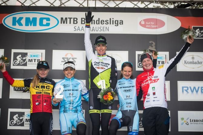 Elite women's podium