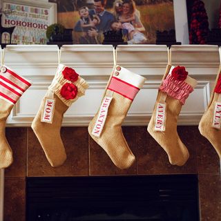 Pink Slip Inspiration personalised Christmas stocking