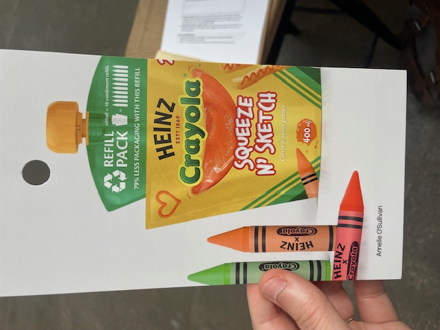 text with Heinz Crayola Squeeze n sketch concept idea