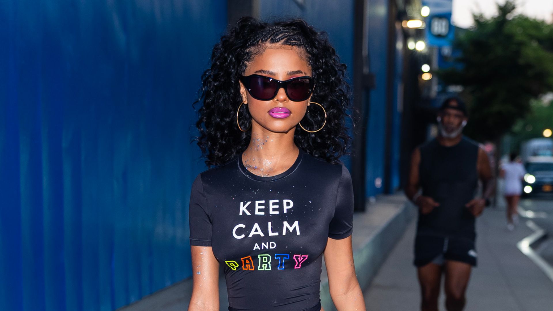 Tyla wearing a braided bob with cornrow braids