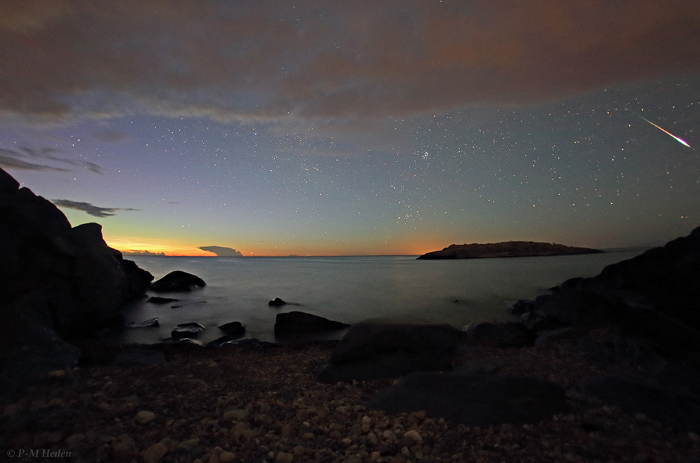 Perseid Meteor Above the Baltic Sea, 2013