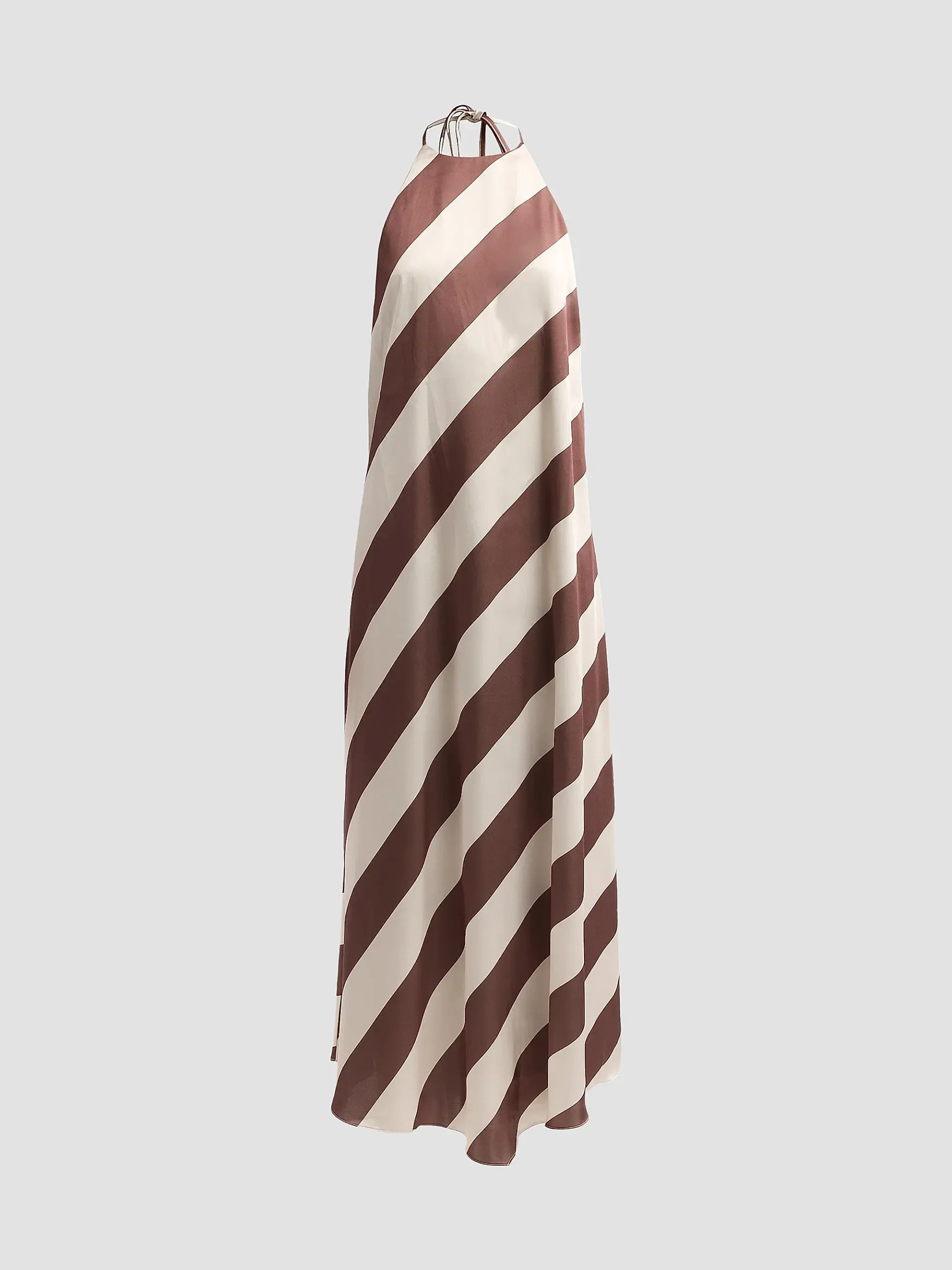 Marci Striped Open-Back Midi Dress