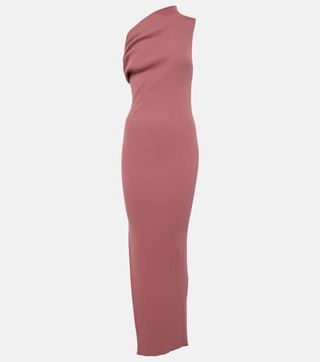 One-Shoulder-Maxikleid aus Jersey