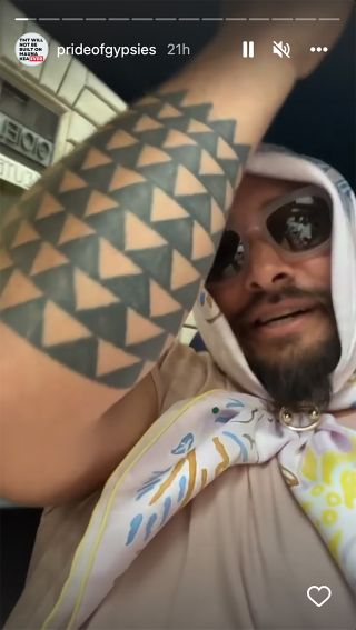 Jason Momoa shows off tattoo that outs him a lot.