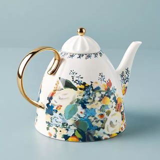 anthropologie floral teapot