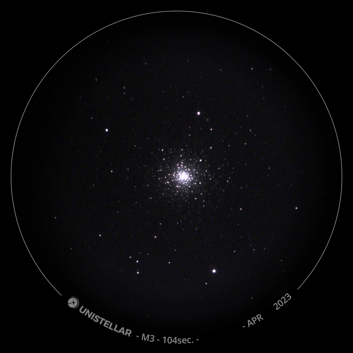 stars seen though the Unistellar eQuinox 2 telescope