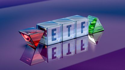 ETF spelled out in digital blocks.