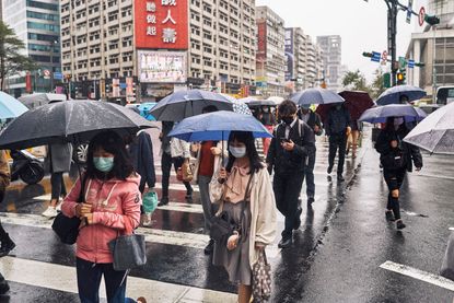 Pedestrians in Taipei, Taiwan