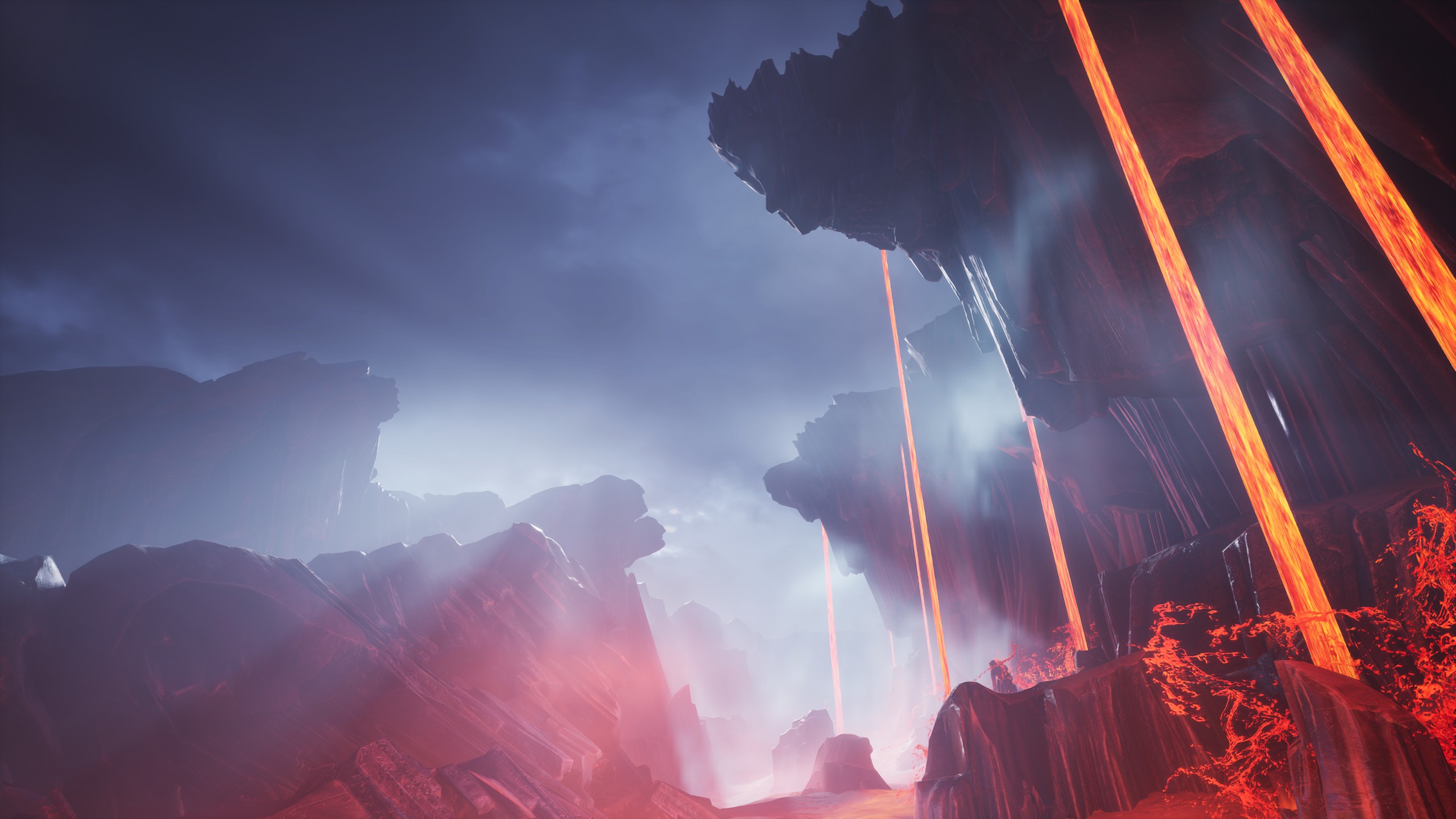 The Alters screenshot of a lava biome.