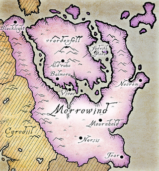 A map of the province of Morrowind.