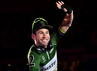 Mark Cavendish of Great Britain waves as he is introduced to the crowd on day four of the London Six Day Race
